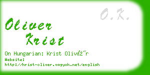 oliver krist business card